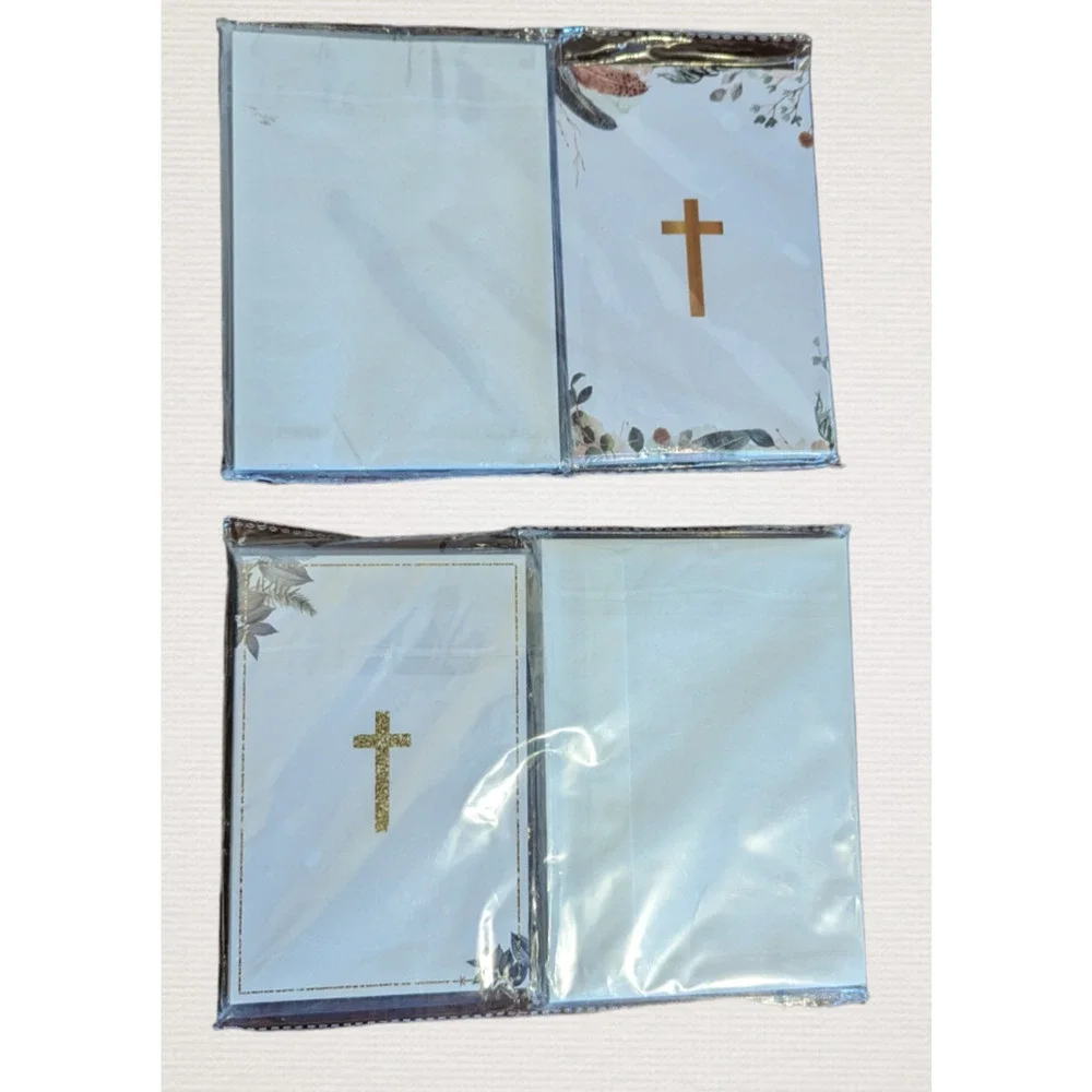 Baptism Invitation Cards with Envelopes 2 Boho Designs Set of 2 Packs 50 Total
